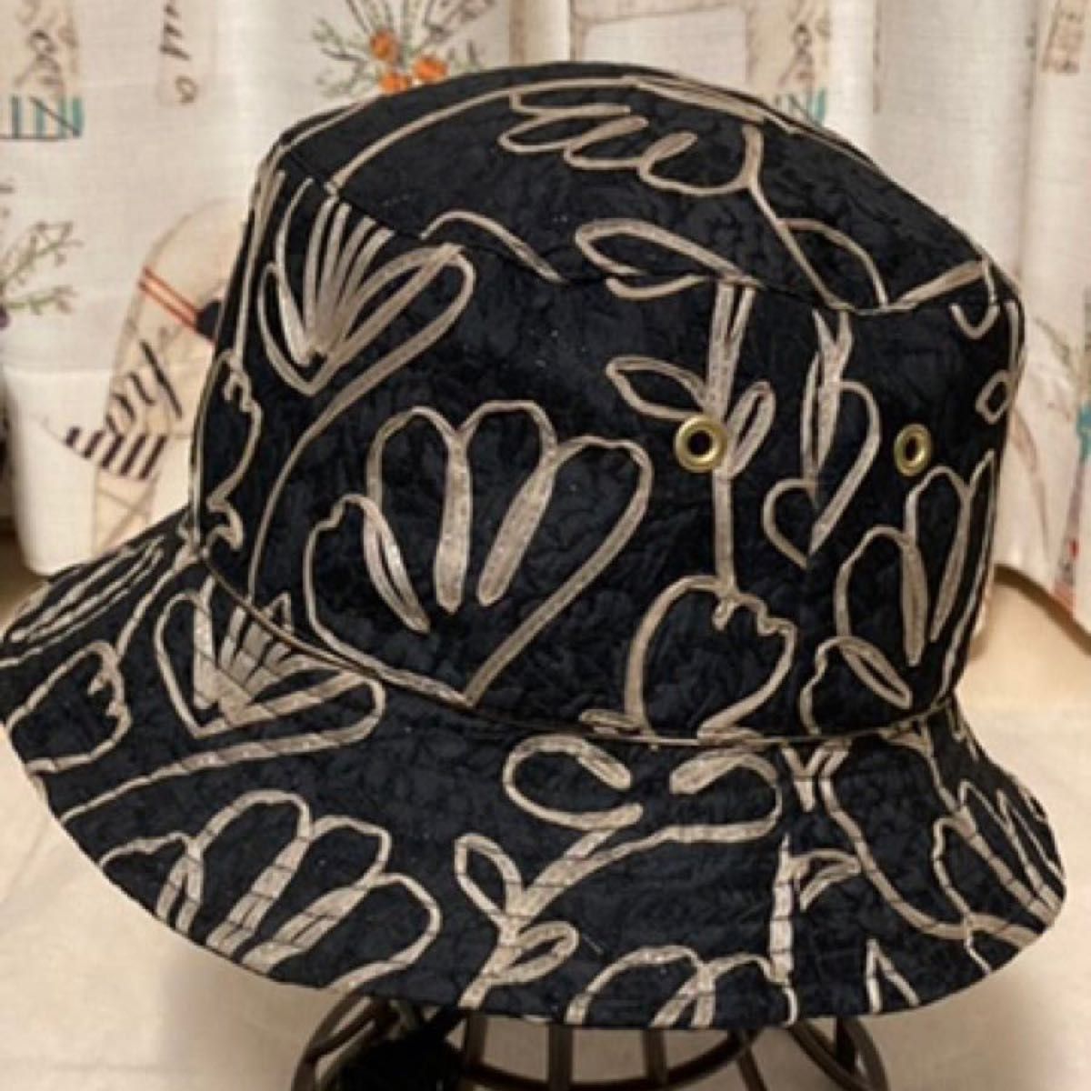 FUMIKU フミク Flower Embroidery Bucket hat バケットハット 帽子 2way 日本製