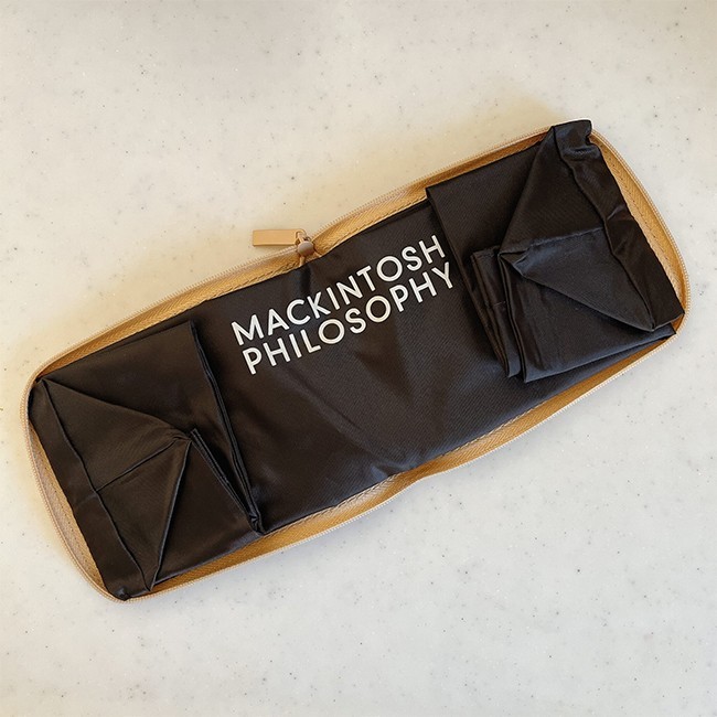 ◆新品 未開封 MACKINTOSH PHILOSOPHY マッキントッシュ フィロソフィー ポケッタブルトート エコバッグ ダークブラウン×ベージュ 付録◆の画像2