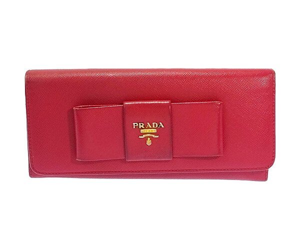 1円■プラダ サフィアーノ・L字ファスナー長財布/1MH132/ピンク/PRADA 翌日配送可■510994の画像1