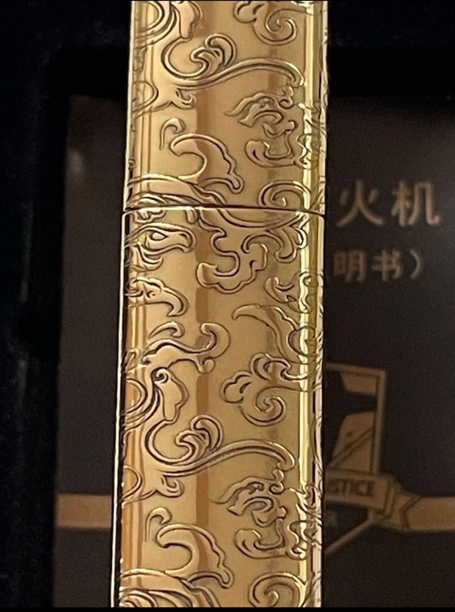 （zippo型）オイルライター真鍮　ZORRO純銅彫刻 
