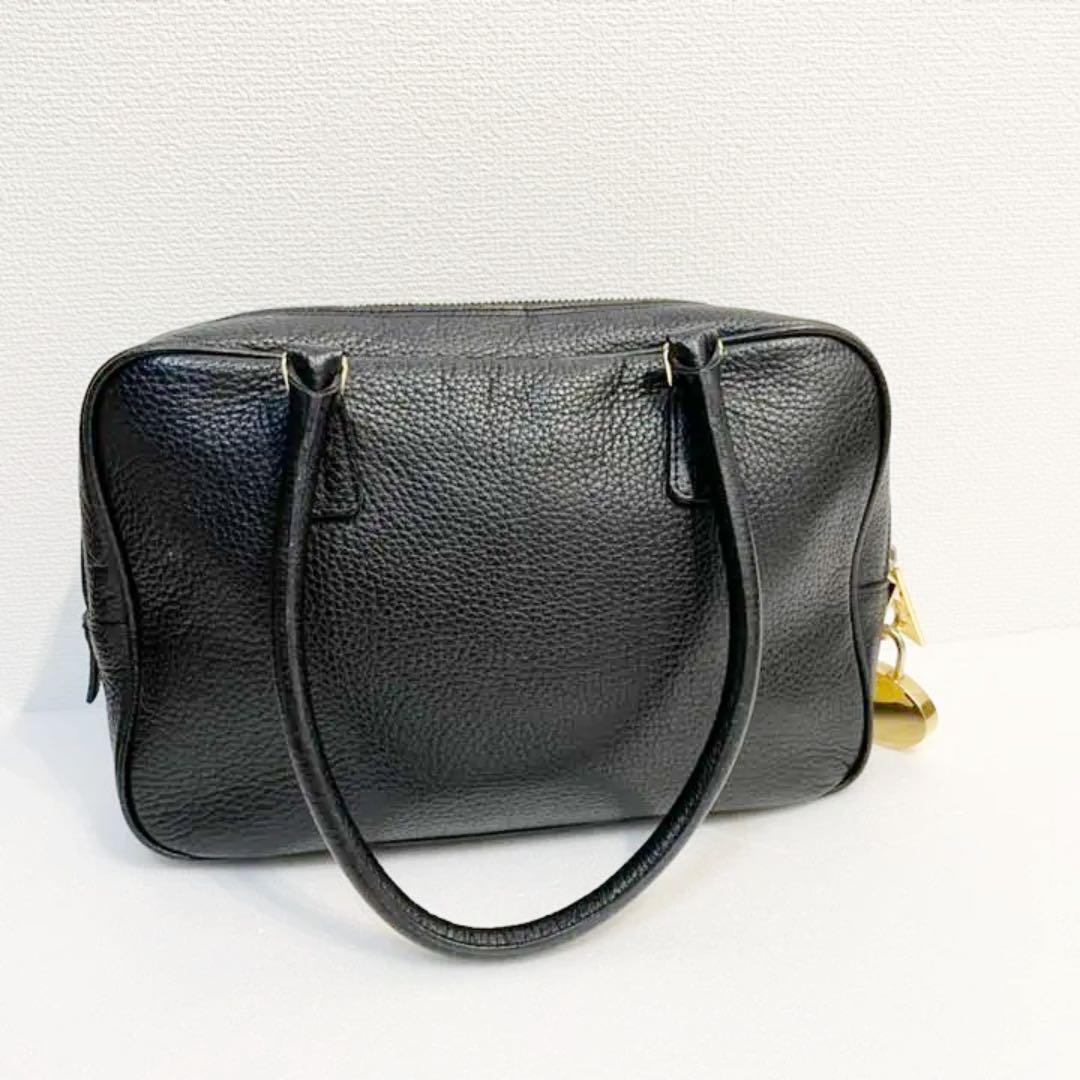 【美品】ADMJ ハンドバック バッグ 黒 ブラック ゴールド 保証カード付 【美品】ADMJ ハンドバック バッグ 黒 ブラック ゴールド 保証カード付