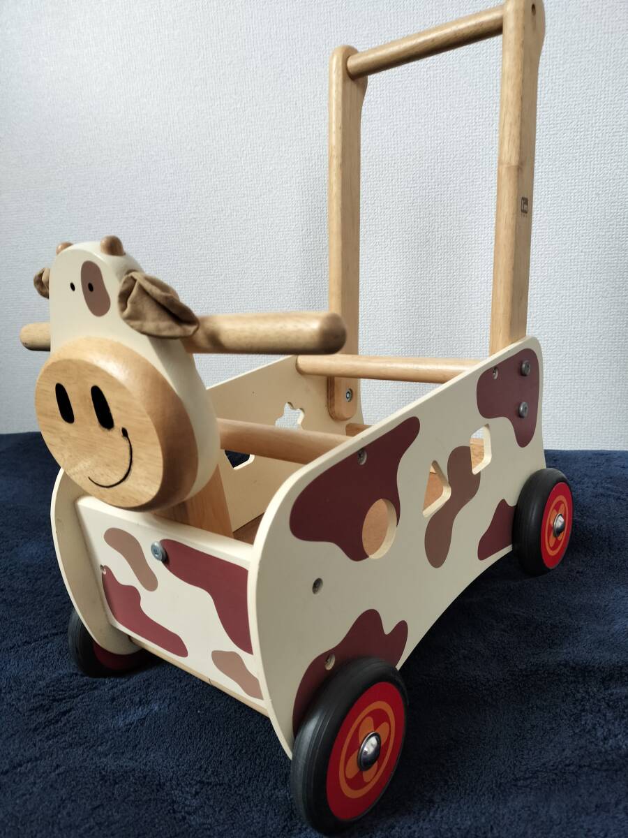 I\'m Toy handcart * baby War car & ride kau I m toy wooden 1 -years old intellectual training toy wooden toy 