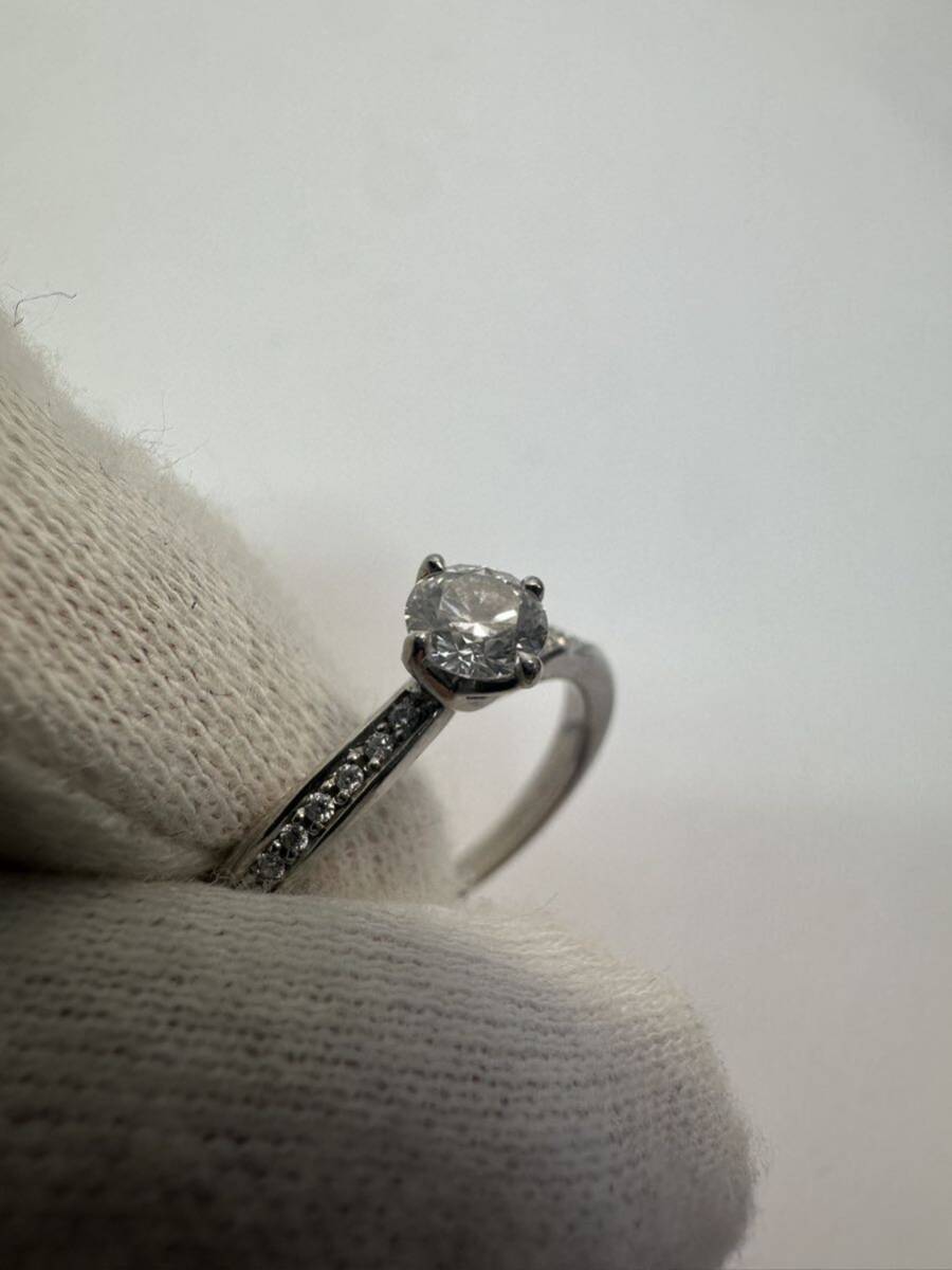 4℃ダイヤモンド pt950 婚約指輪セット7.6g_画像8