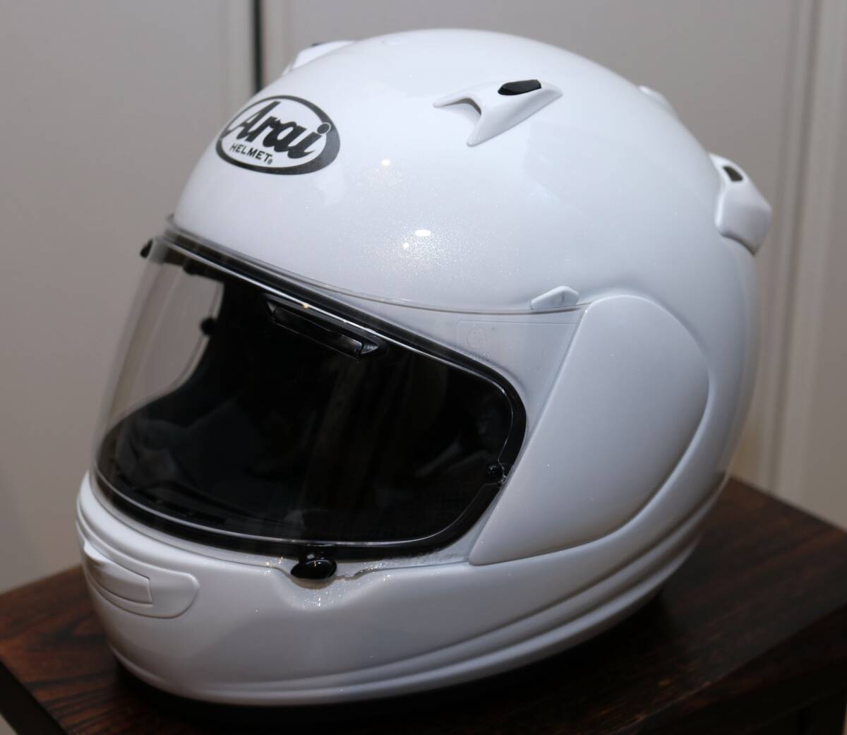 Arai　アライ フルフェイスヘルメット　QUANTUM-J クアンタムJ グラスホワイト 超美品 sizeL(59-60) _画像3