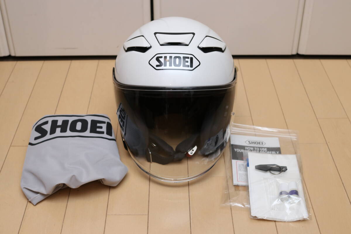 SHOEI ショウエイ J-Cruise2 Jクルーズ2 ルミナスホワイト sizeM 美品の部類 2020年製 ジェットヘルメット_画像1