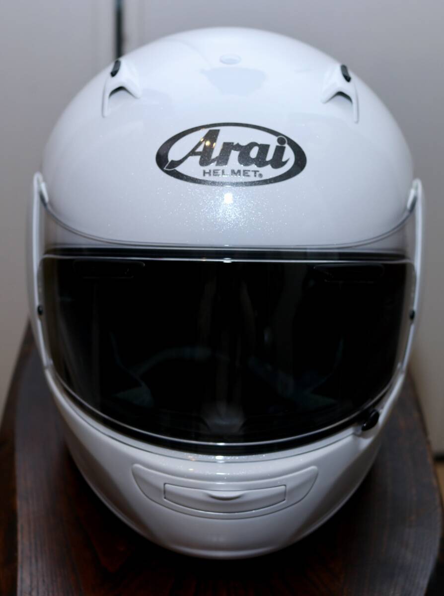 Arai　アライ フルフェイスヘルメット　QUANTUM-J クアンタムJ グラスホワイト 超美品 sizeL(59-60) _画像2