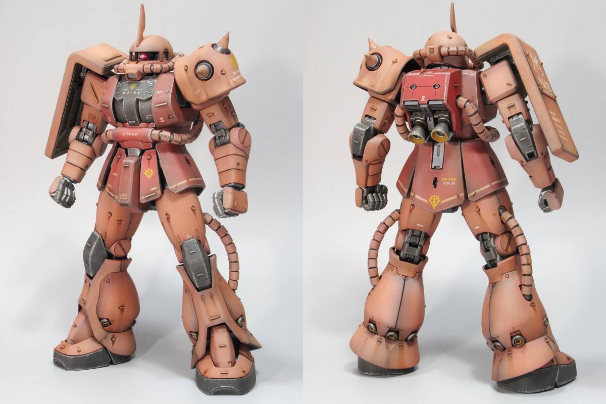 でおすすめアイテム。 MG 1/100 MS-06S シャア専用ザクⅡ 戦場風 改修塗装完成品 その他