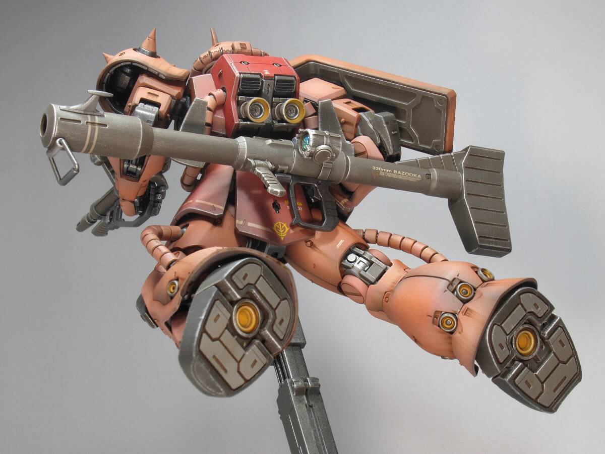 MG 1/100 MS-06S シャア専用ザクⅡ 戦場風 改修塗装完成品 MG 1/100 MS-06S シャア専用ザクⅡ 戦場風 改修塗装完成品