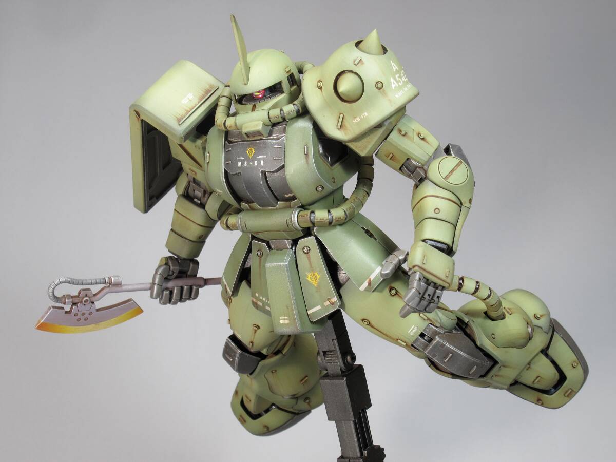 【MG 1/100 MS-06F 量産型ザクⅡ 戦場風 改修塗装完成品】_画像5