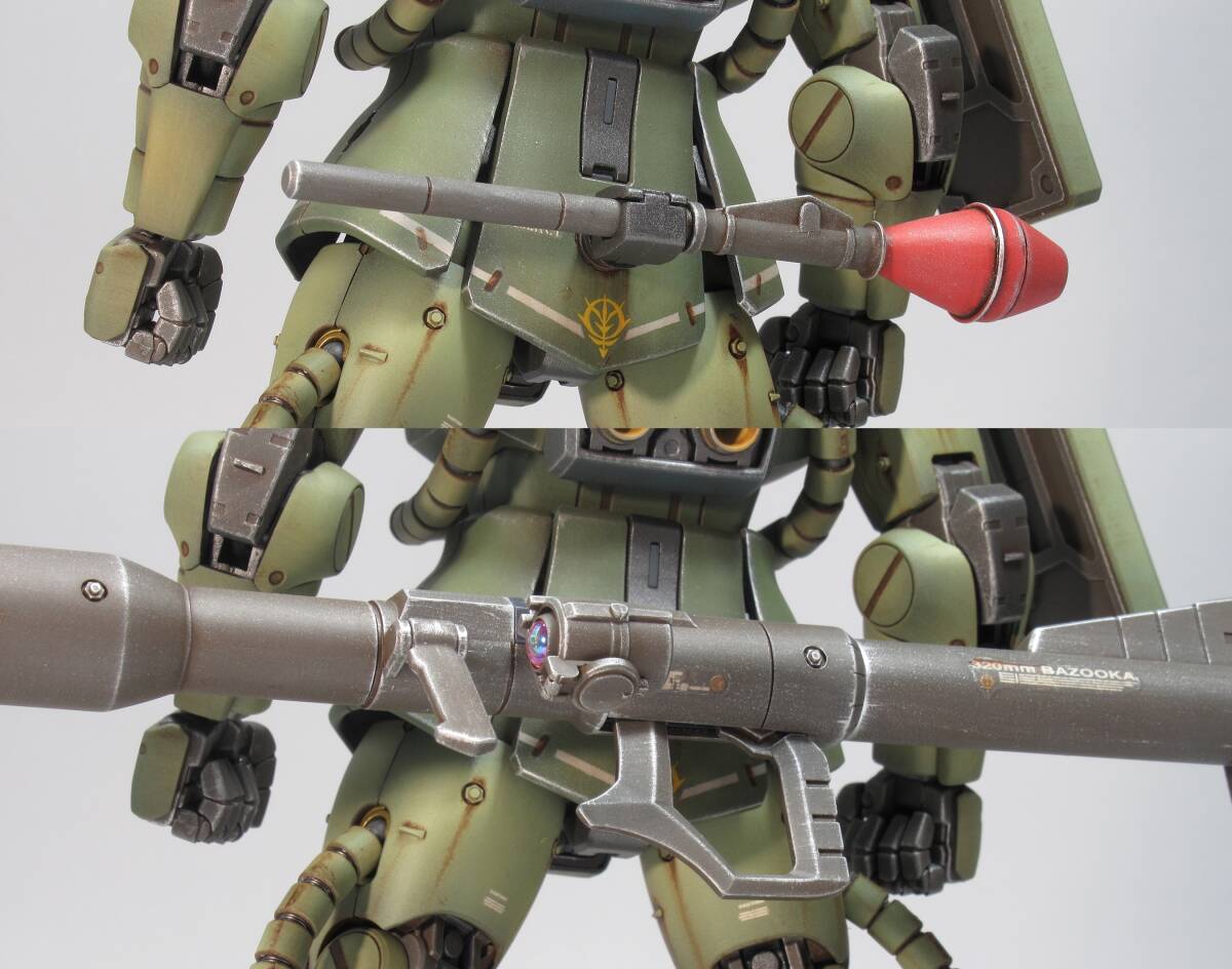 【MG 1/100 MS-06F 量産型ザクⅡ 戦場風 改修塗装完成品】_画像8