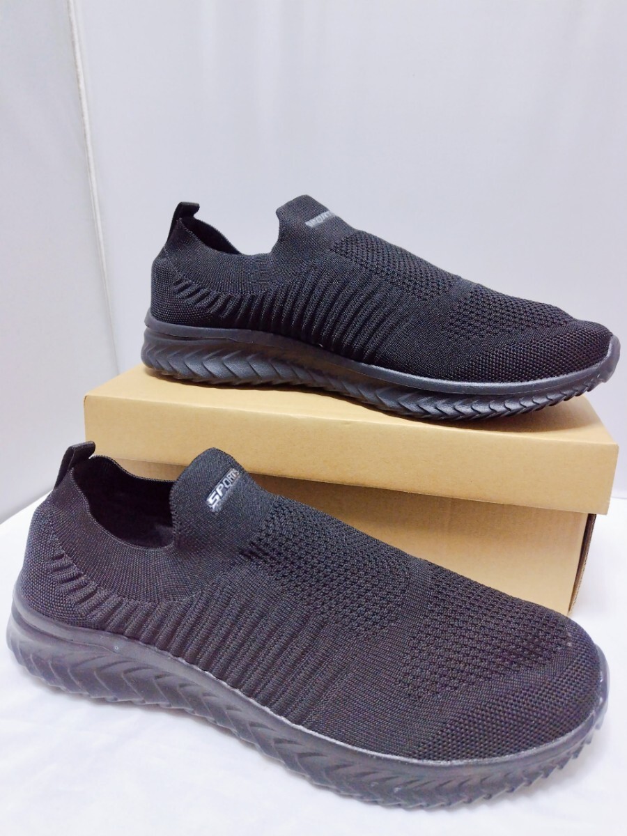  new goods half-price and downward![ postage included *.¥3,940]Hanani light weight mesh slip-on shoes * black 30cm* office shoes .* water side * camp * marine shoes 