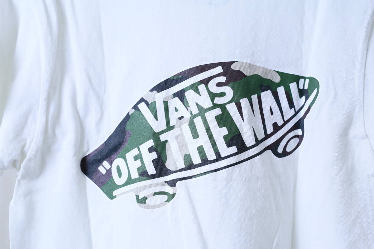 ★SOPHNET.×VANS ソフネット×バンズ コラボ プリント半袖Tシャツ　　古着ユーズド男性メンズ服S白ホワイト中古トップススケボーサッカー_画像9