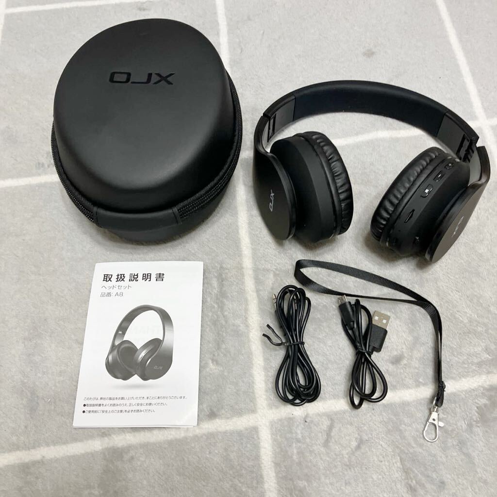 OJX Bluetooth5.3 ワイヤレスヘッドホン 有線 無線 高安定性 超低遅延 通話可能 多機種対応 TFカード対応 ラジオ機能 ノイズキャンセリング_画像1