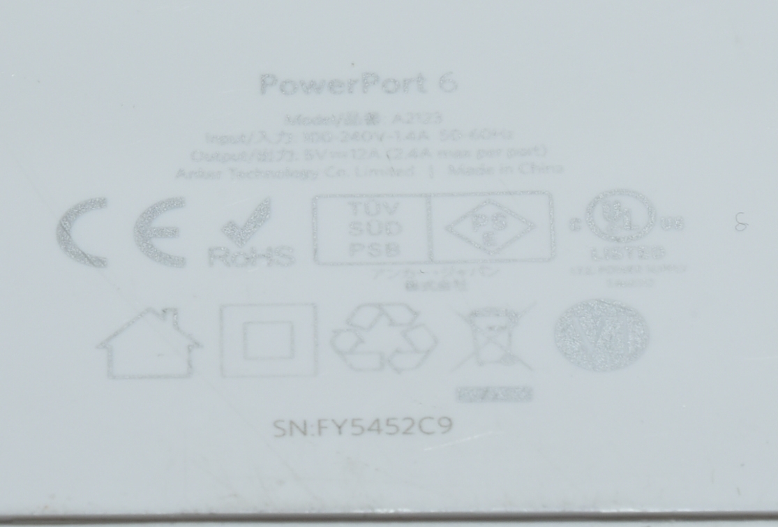 ▲☆【Anker】アンカー Power Port 6 USB 6口 急速充電器★△_画像10
