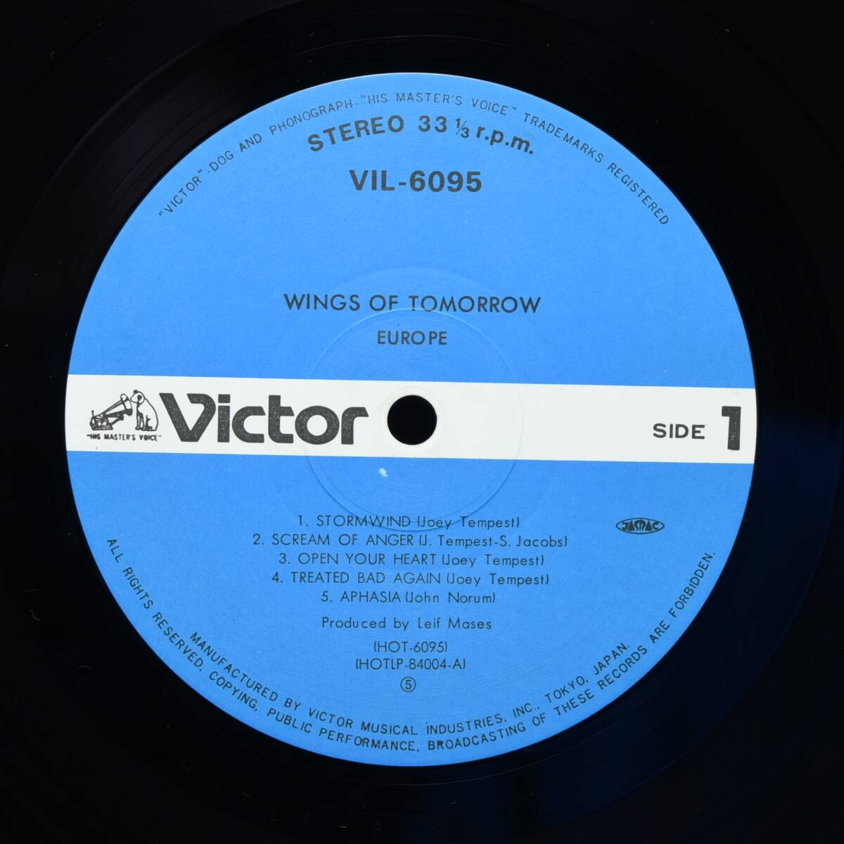 ▲【EUROPE】ヨーロッパ WINGS OF TOMORROW 明日への翼 帯付[LP]△_画像6