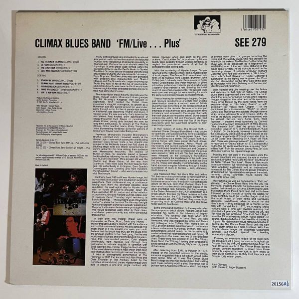 20156 【UK盤★盤未使用に近い】 CLIMAX BLUES BAND/FM LIVE...PLUS_画像2