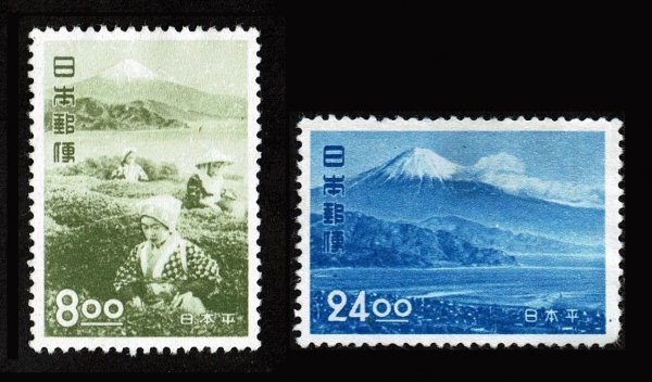 M666* selection of a hundred best sight-seeing area stamp Japan flat 2 kind (8 jpy,24 jpy ) glue ..* unused * excellent 