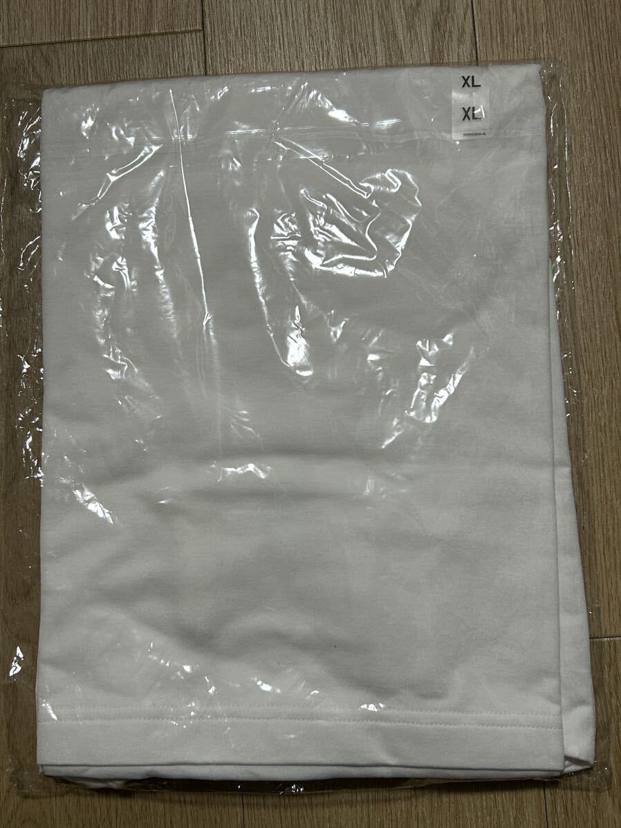 ■新品未使用ユニクロU2019AW タートルネックT（長袖）XLサイズ 00ホワイト エクストラファインコットン Tシャツ白_画像3