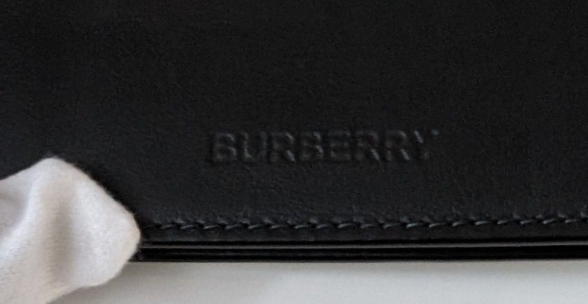 送料無料BURBERRYバーバリー美品カードケース8070204フォールディング カードケース名刺入れダークグレー/ブラック男女兼用_画像7