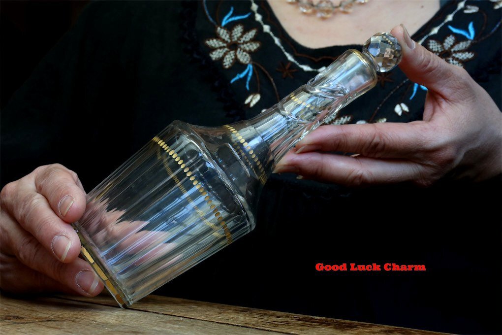 BACCARAT 金彩 オールドバカラ フランス アンティーク グラス リキュール ウイスキー フラコン デキャンター クリスタルグラス 硝子_画像3