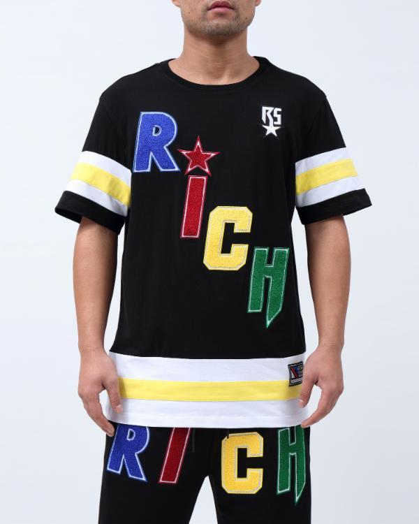 AZ3)RICH STAR CHENILLE LATTERS Tシャツ半袖(R1230278)/リッチスター/チーフキーフ/S/M/USサイズ/B系/mens