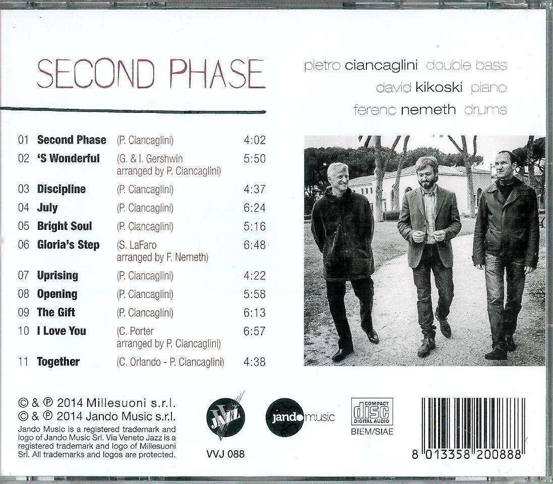 PIETRO CIANCAGLINI(High Five Quintet),DAVID KIKOSKI,FERENC NEMETH/SECOND PHASEの画像2