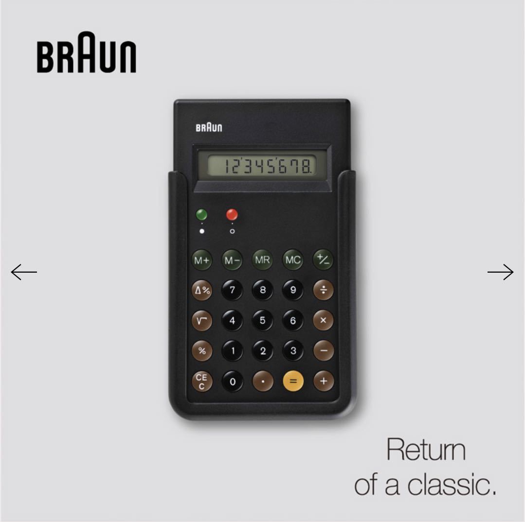BRAUN ブラウン ET55 復刻モデル 電卓 BNE001BK ブラック_画像1
