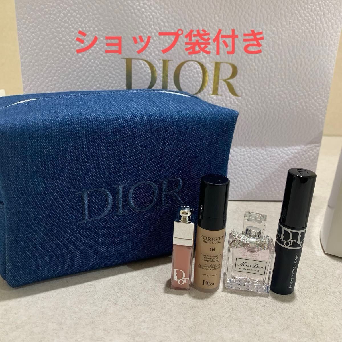 ディオール ノベルティセット Dior ノベルティ デニムポーチ ディオール ノベルティセット Dior ノベルティ デニムポーチ