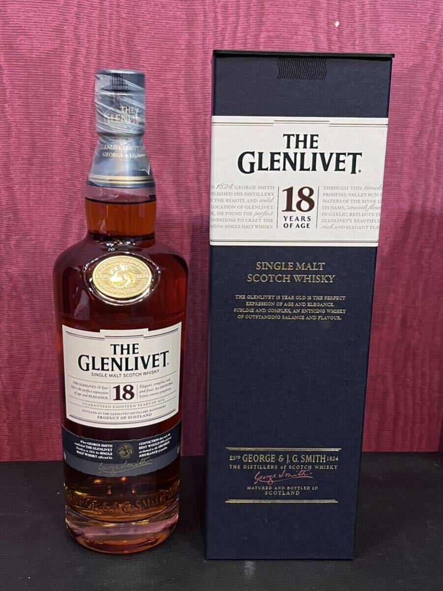 ★グレンリベット The GLENLIVET 18年★旧ボトル シングルモルト★スペイサイド スコッチ★箱付き43%_画像1