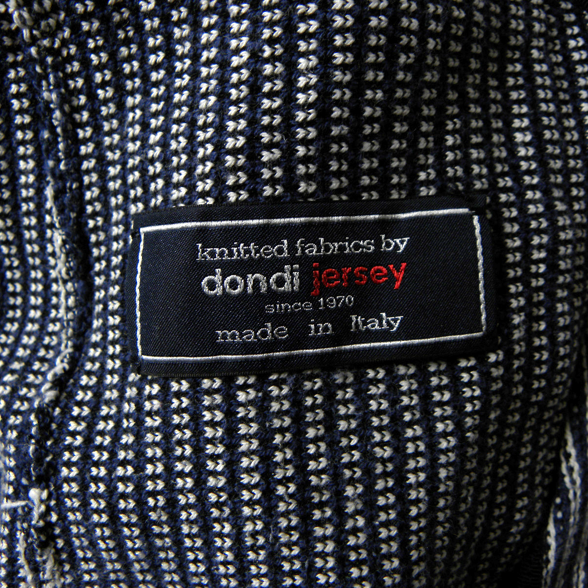 トゥモローランド TOMORROWLAND イタリア製ゼニア系列dondi jersey社コットン使用ストライプ柄アンコンジャケット 46 ネイビー m0322-8_画像5