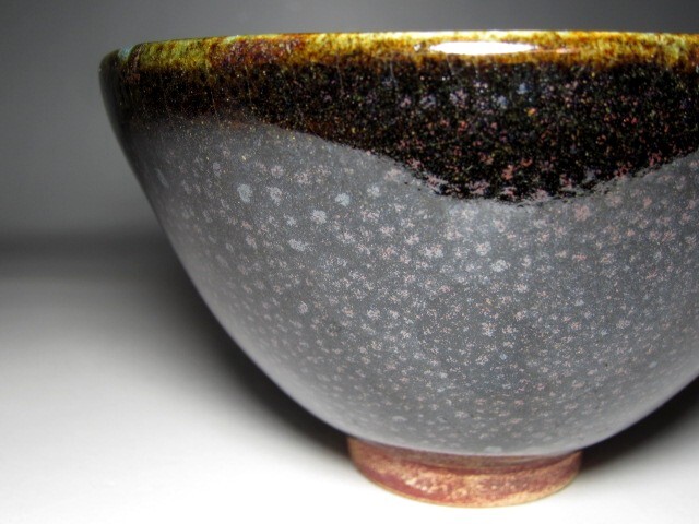 板谷波山 天目茶碗 美しい釉景色見事な逸品 v938_画像9