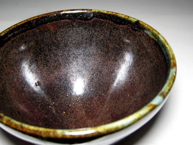 板谷波山 天目茶碗 美しい釉景色見事な逸品 v938_画像8