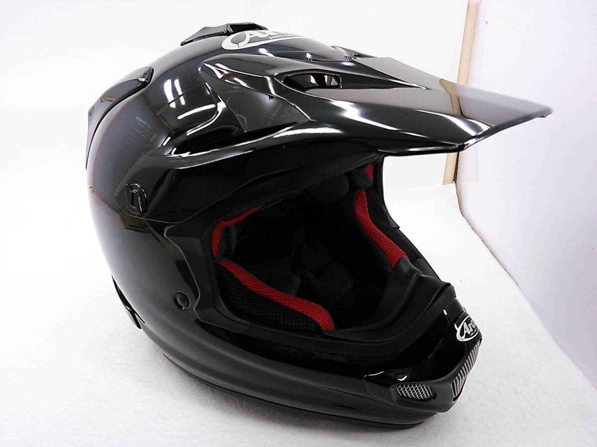 【送料無料】良品 2021年製 Arai アライ V-CROSS4 Vクロス4 ブラック Mサイズ 元箱付き オフロードヘルメット_画像7