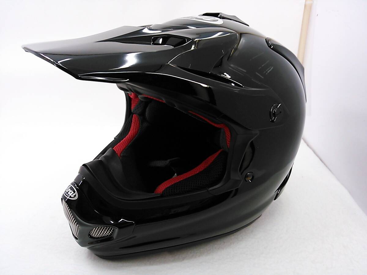 【送料無料】良品 2021年製 Arai アライ V-CROSS4 Vクロス4 ブラック Mサイズ 元箱付き オフロードヘルメット_画像2