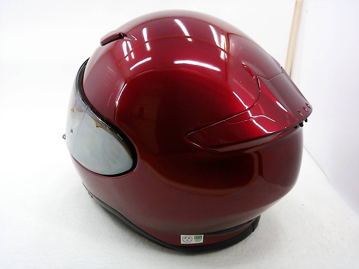 【送料無料】SHOEI ショウエイ Z-7 ワインレッド Lサイズ ミラーシールド付き フルフェイスヘルメットの画像3