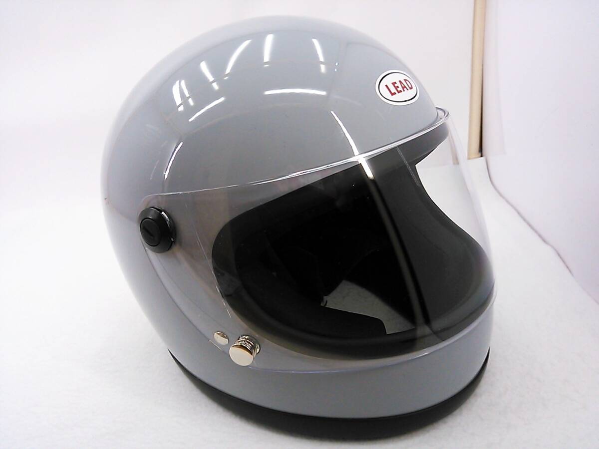 【送料無料】使用極わずか 美品 2021年製 リード工業 LEAD RX-100R グレー フリーサイズ(57-60cm未満) フルフェイスヘルメット 族ヘル_画像7