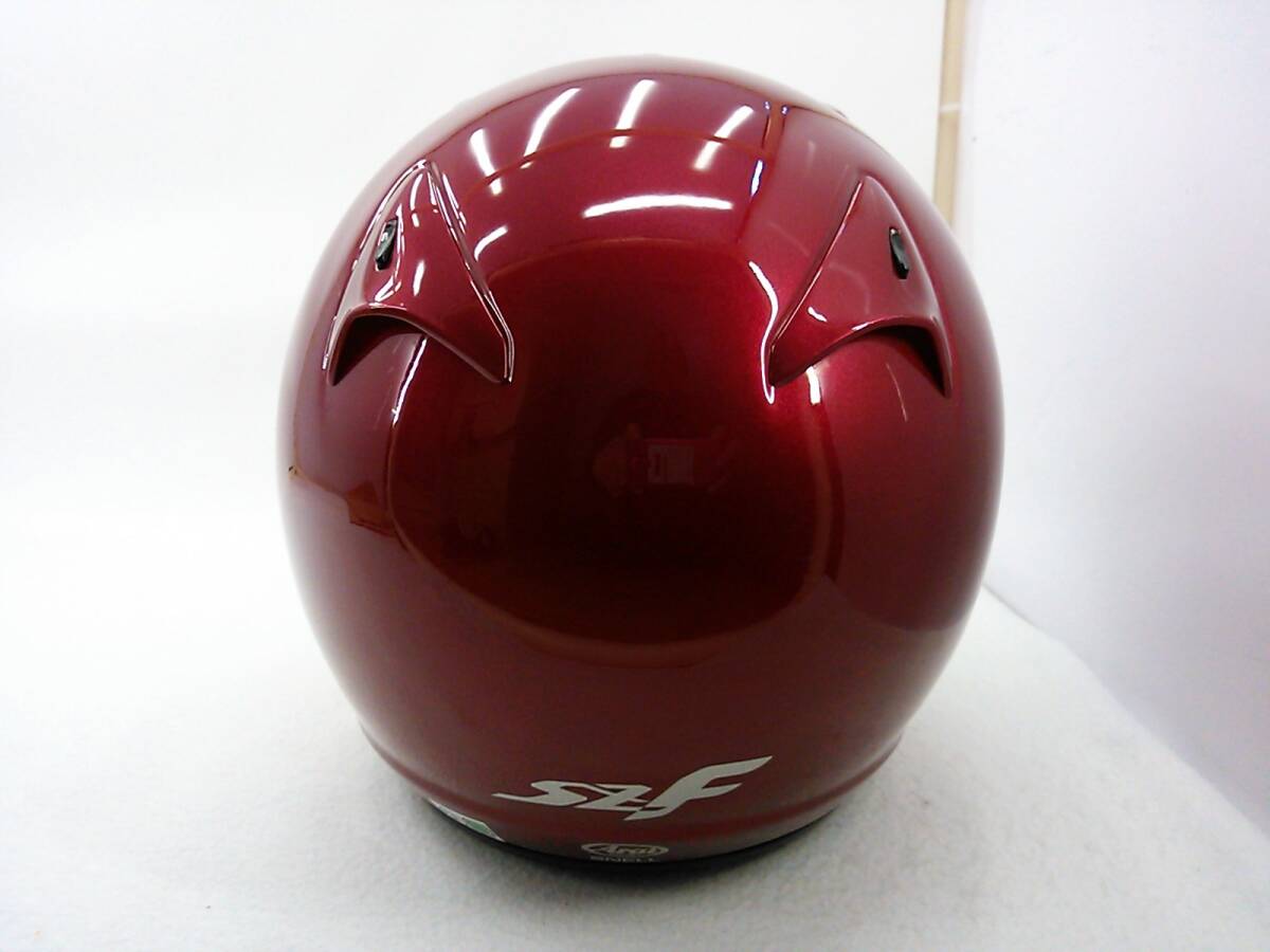 【送料無料】程度上 Arai アライ SZ-F PEARL WINE RED パールワインレッド Mサイズ ジェットヘルメット_画像4