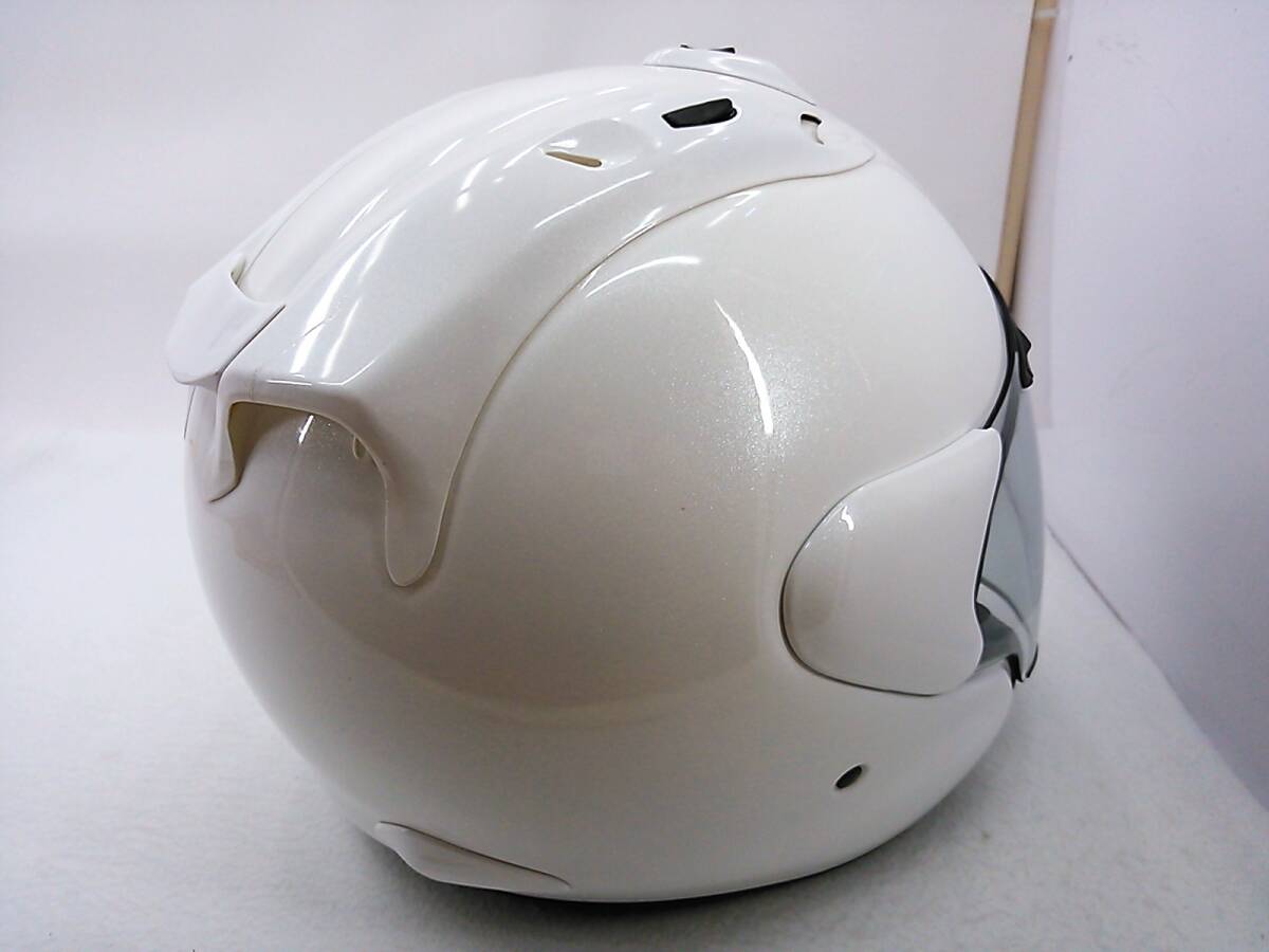 【送料無料】Arai アライ MZ GLASS WHITE グラスホワイト XLサイズ ジェットヘルメットの画像6