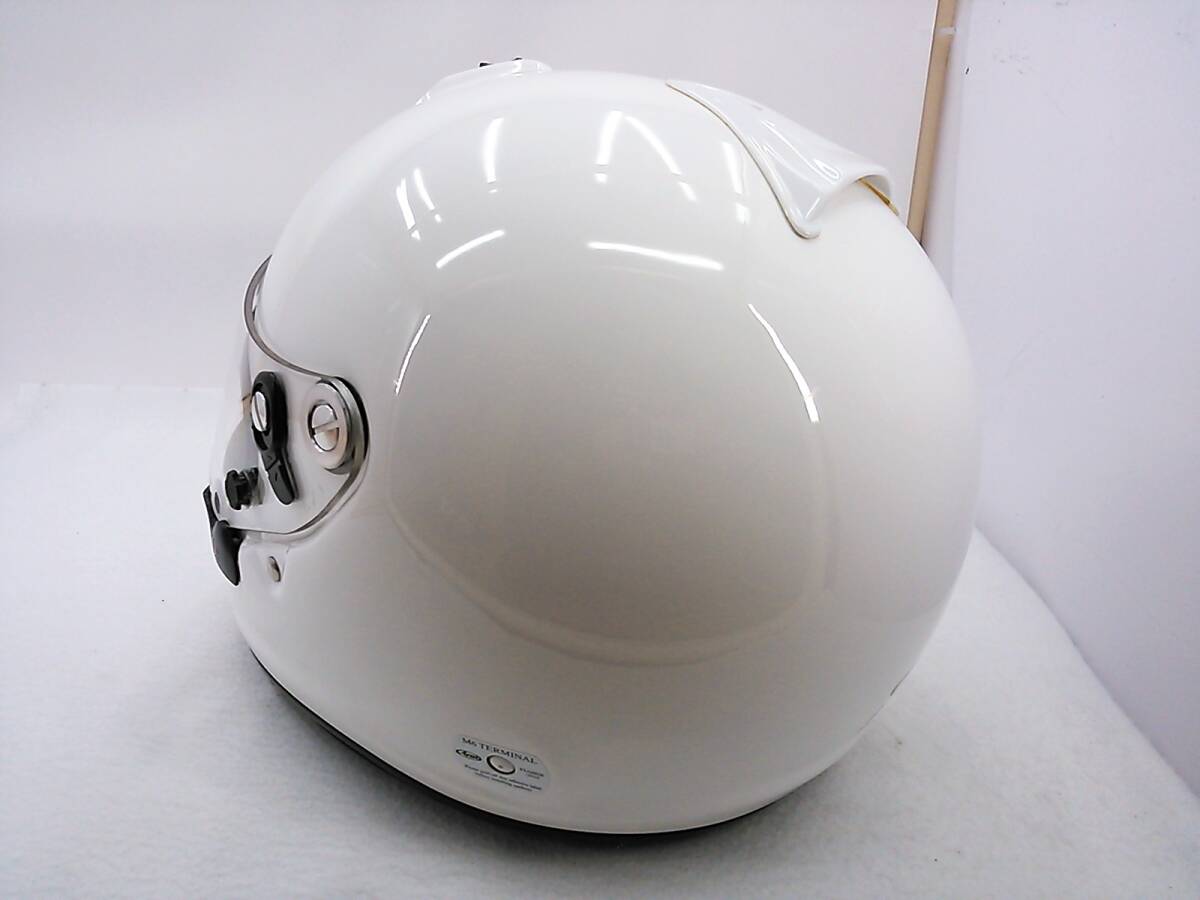 【送料無料】使用回数少 良品 Arai アライ GP-6S WHITE ホワイト Lサイズ 59-60cm 4輪用 カート フルフェイスヘルメットの画像4