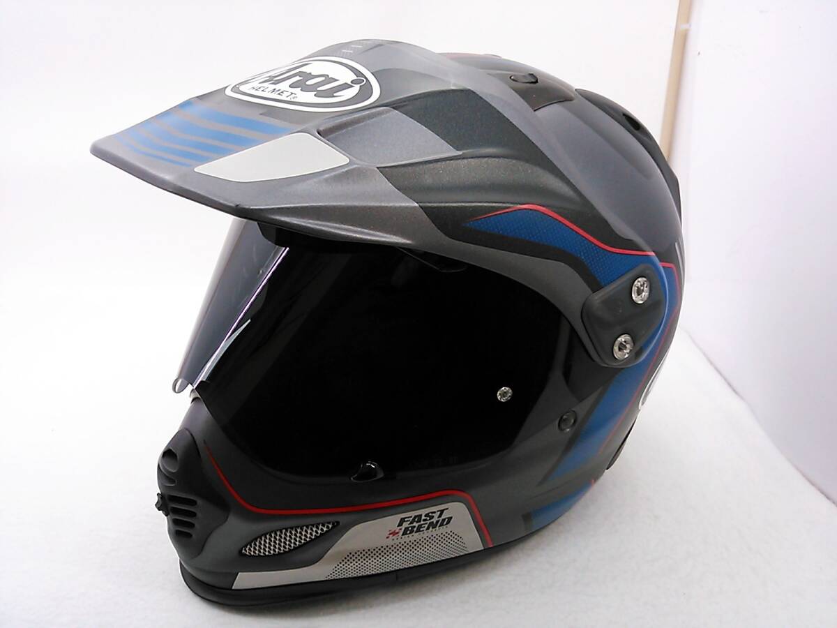 【送料無料】程度上 Arai アライ TOUR CROSS 3 ツアークロス3 VISION ビジョン つや消し XLサイズ スモークシールド付き ヘルメットの画像2