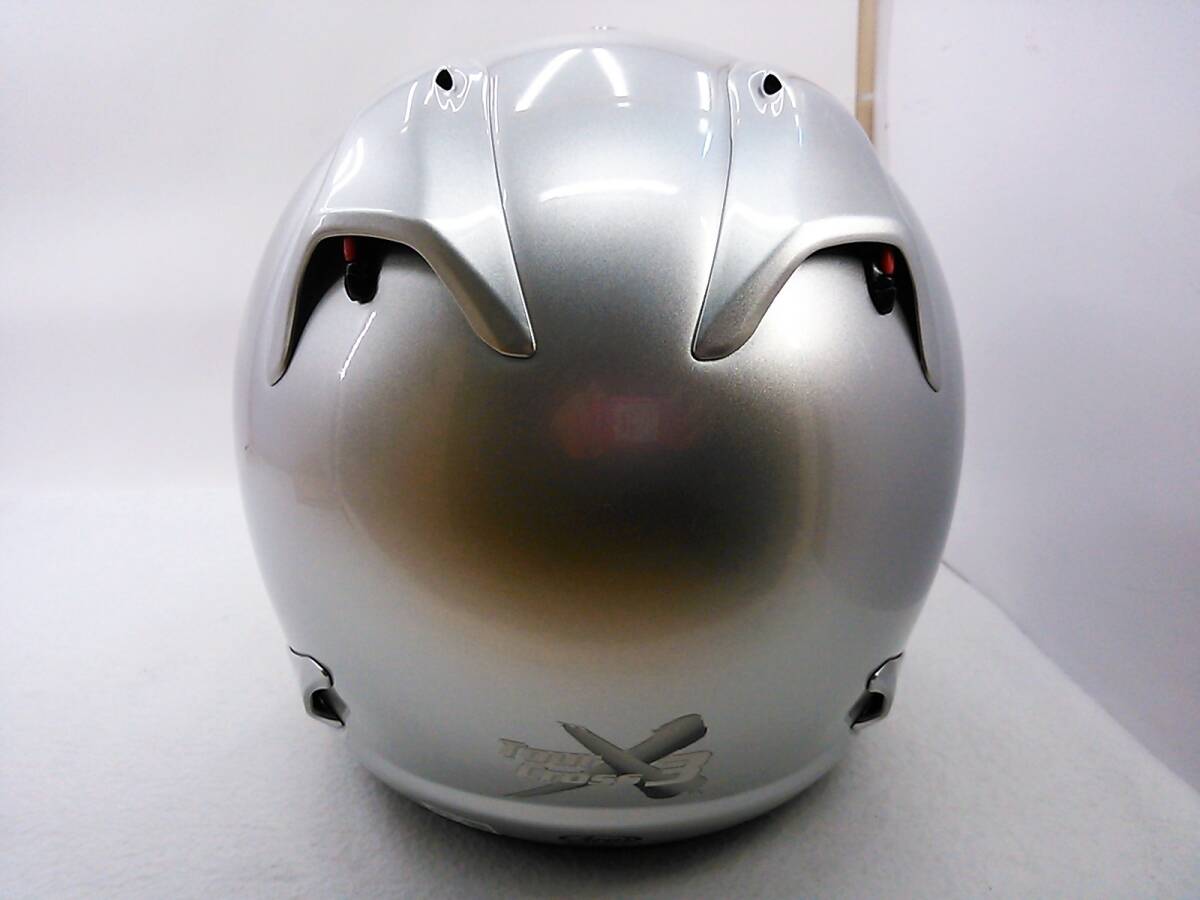 【送料無料】使用回数少 美品 Arai アライ TOUR-CROSS 3 ツアークロス3 アルミナシルバー Lサイズ ヘルメットの画像4