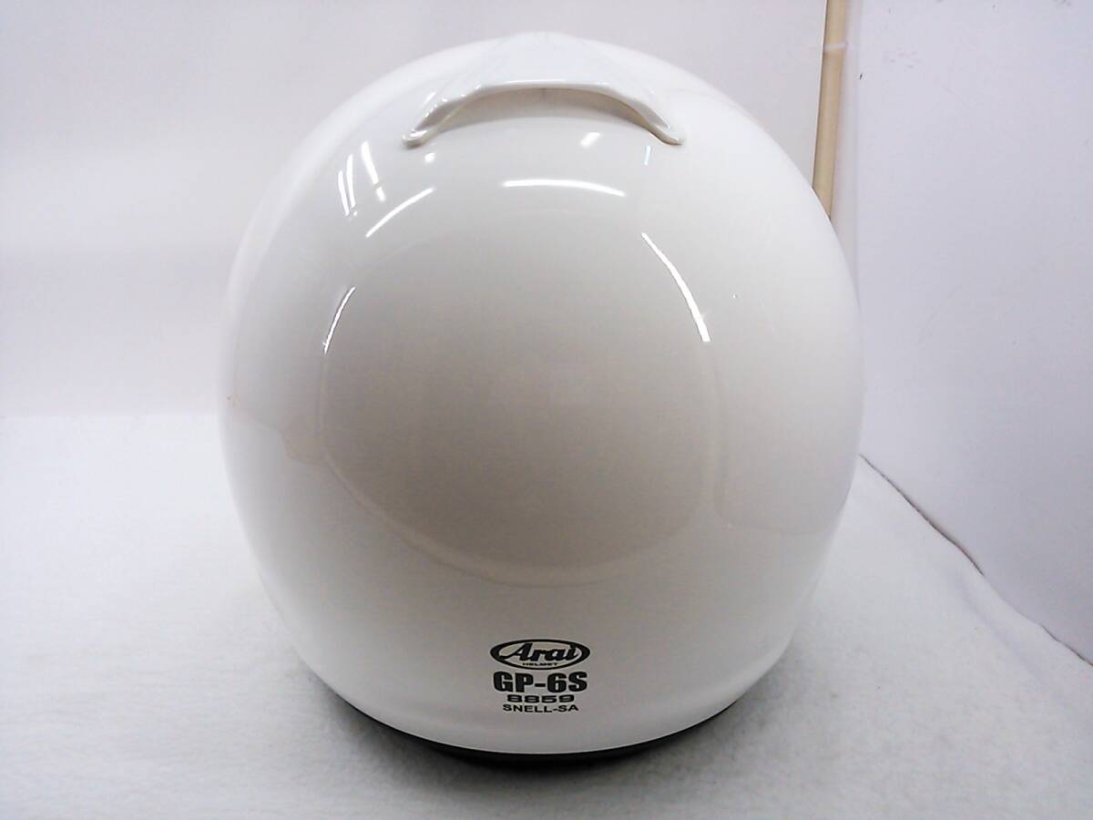 【送料無料】2022年製 使用極わずか Arai アライ GP-6S 8859 ホワイト Mサイズ スモークシールド付き 4輪用 カート フルフェイスヘルメットの画像3
