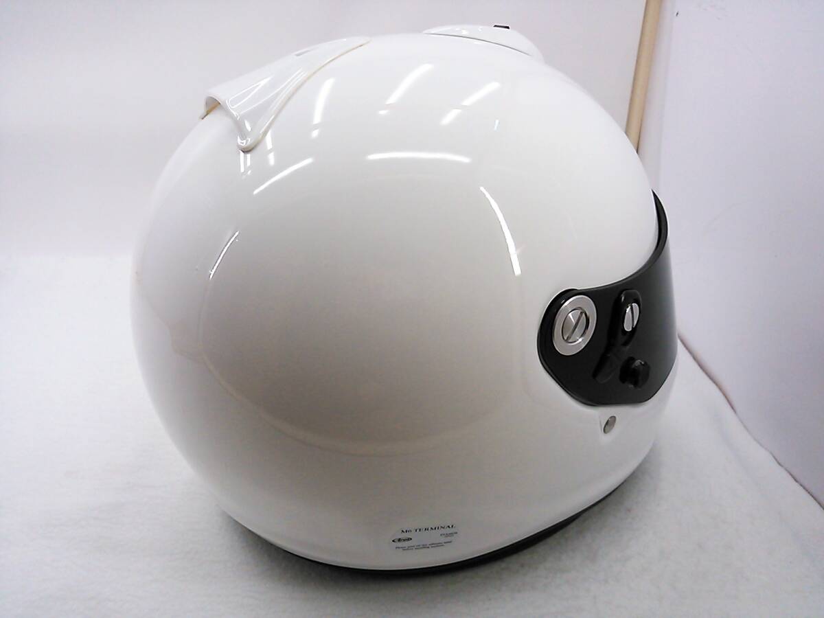 【送料無料】2022年製 使用極わずか Arai アライ GP-6S 8859 ホワイト Mサイズ スモークシールド付き 4輪用 カート フルフェイスヘルメットの画像5
