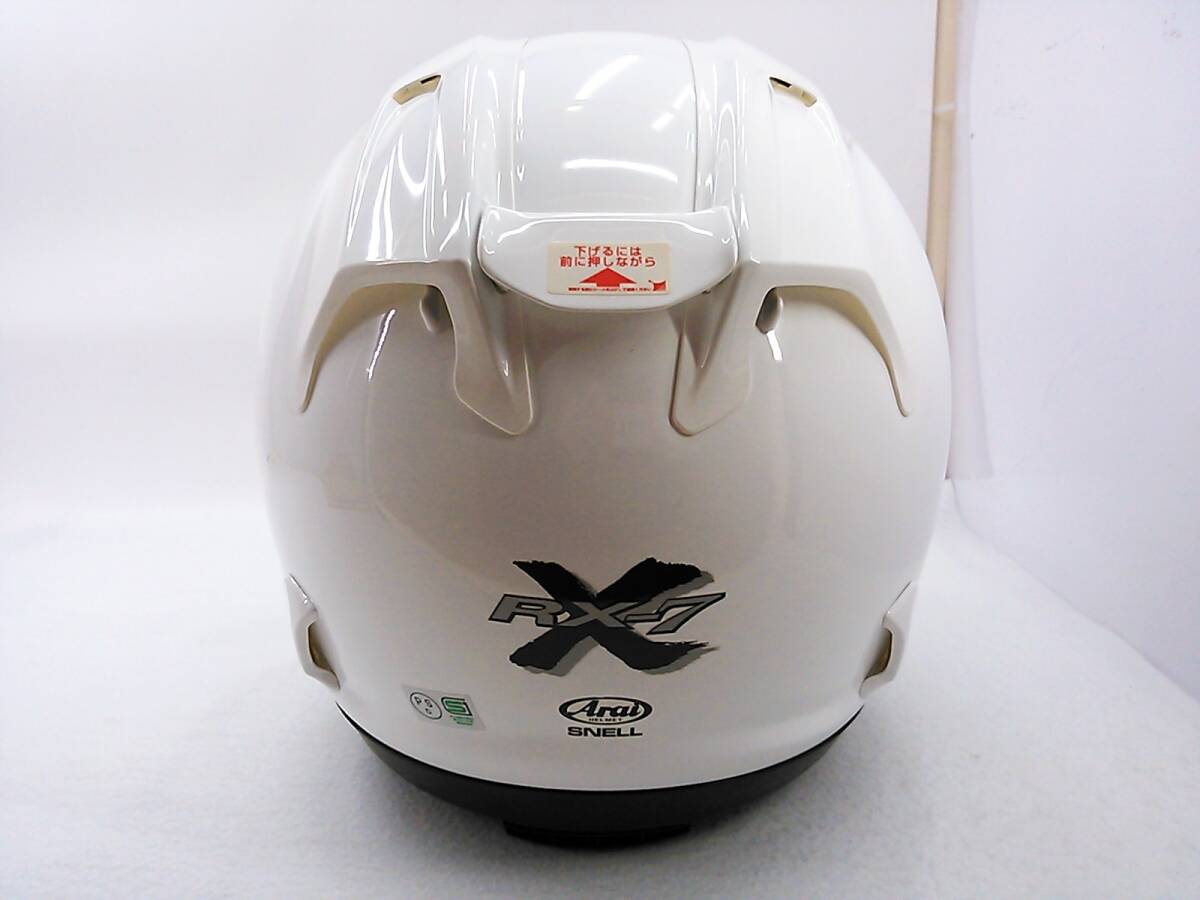 【送料無料】使用極わずか 美品 Arai アライ RX-7X ホワイト Lサイズ スモークシールド＆元箱付き フルフェイスヘルメット