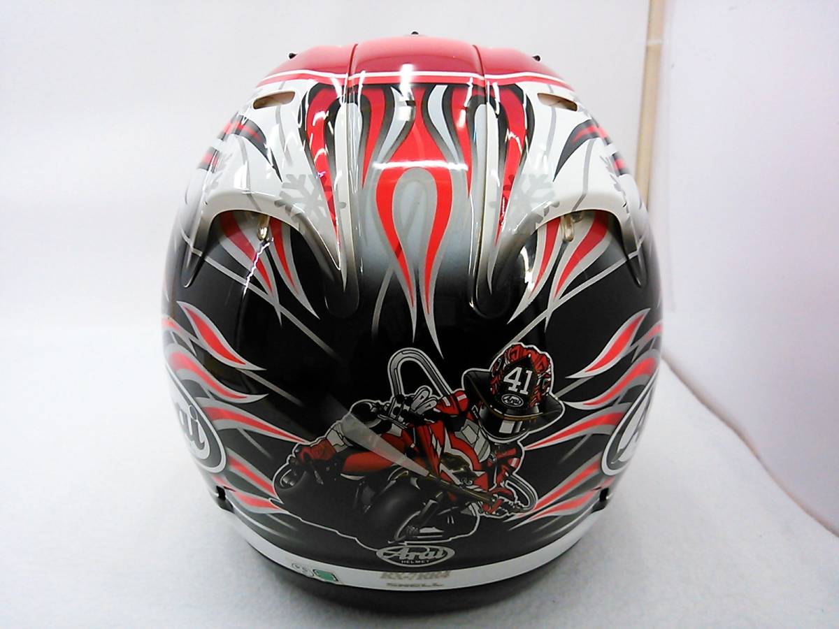 【送料無料】程度上 Arai アライ RX-7 RR4 HAGA ハガ XLサイズ 芳賀紀行 フルフェイスヘルメット_画像4