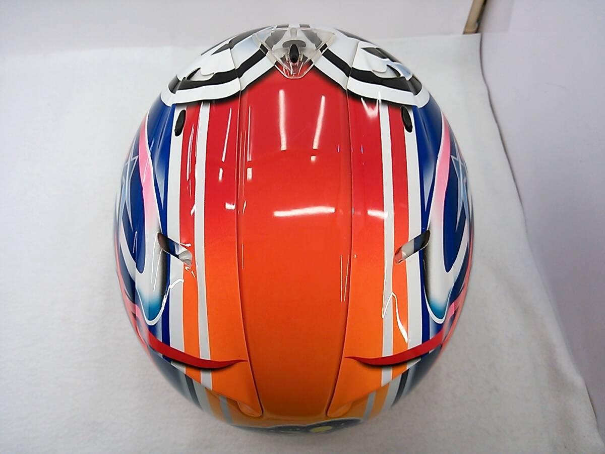 【送料無料】程度上 Arai アライ RX-7 RR4 NAKANO ナカノ Mサイズ ミラーシールド付き 中野真矢 フルフェイスヘルメット_画像5