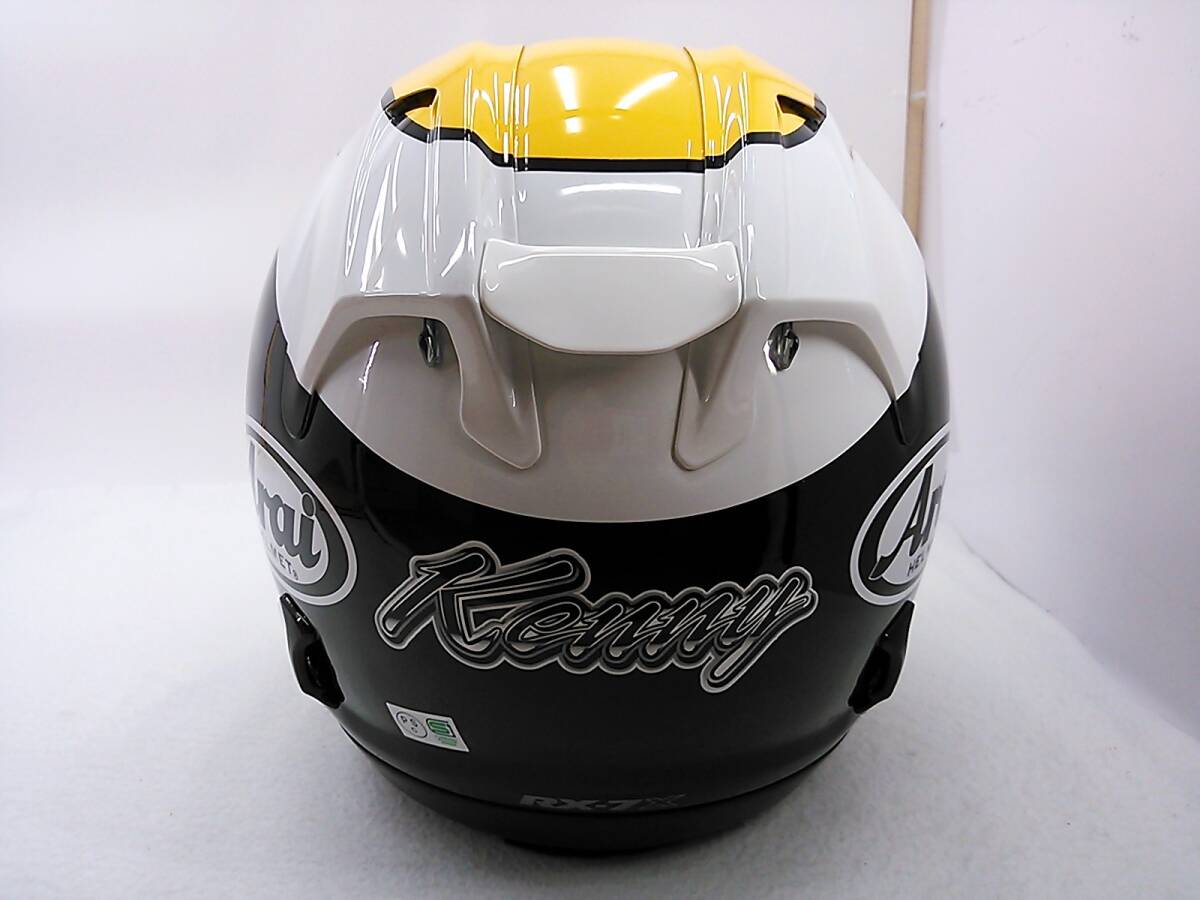 【送料無料】試着程度 美品 Arai アライ RX-7X KENNY ROBERTS ケニーロバーツ Mサイズ 元箱付き フルフェイスヘルメット_画像4