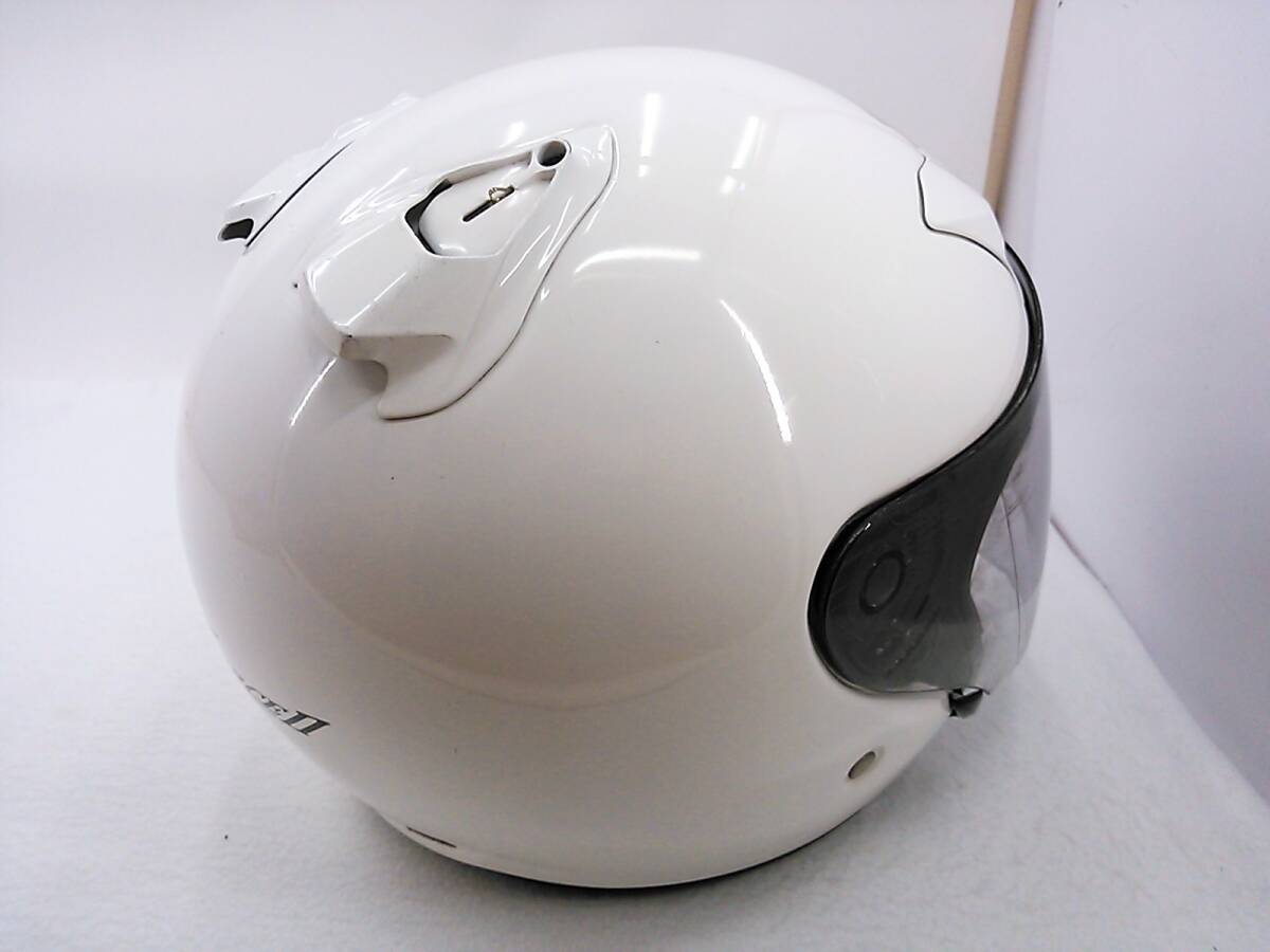 【送料無料】良品 SHOEI ショウエイ J-FORCEⅡ J-FORCE2 WHITE ホワイト Mサイズ ジェットヘルメット_画像5