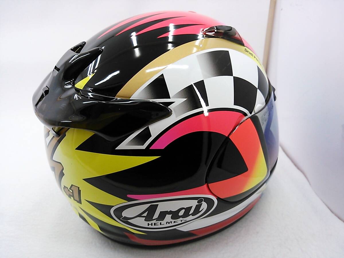 【送料無料】使用極わずか 美品 Arai アライ QUANTUM-J クアンタムJ SCHWANTZ シュワンツ XLサイズ ミラーシールド＆元箱付き ヘルメット_画像6