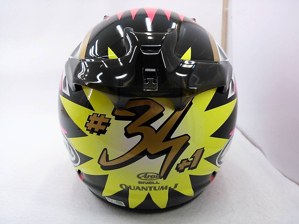 【送料無料】使用極わずか 美品 Arai アライ QUANTUM-J クアンタムJ SCHWANTZ シュワンツ XLサイズ ミラーシールド＆元箱付き ヘルメット_画像4